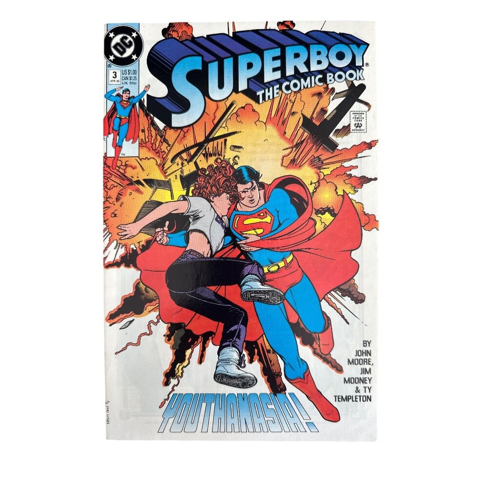 DC Comics Superboy The Comic Book Issue #3 April 1990 Vintage Bagged Boarded